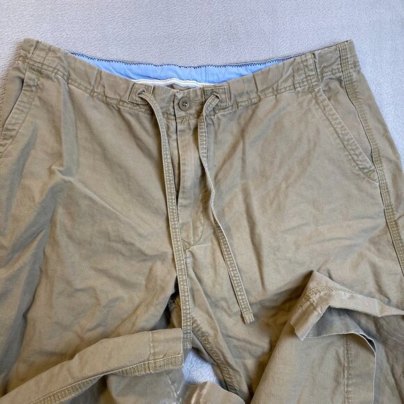 Gap Women's Pants XL Beige Casual Cotton Drawstring Pants Relaxed Fit Button Up - Picture 11 of 12